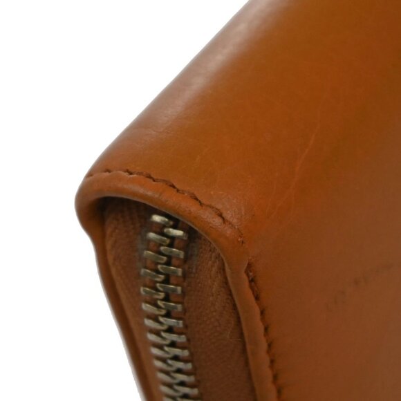 GUCCI Logo Interlocking GG Tassel Long Zipper Wallet Leather Orange GHW - Picture 10 of 14